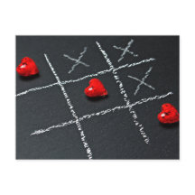 Black Chalkboard w Red Hearts Valentine's Day