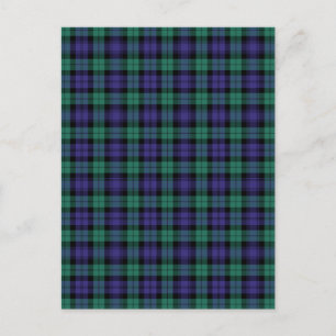 Cartão Postal De Festividades Black Watch Scottish Tartan