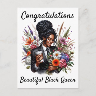 Cartão Postal De Festividades Black woman birthday card