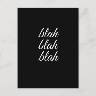 Cartão Postal De Festividades blah blah blah -