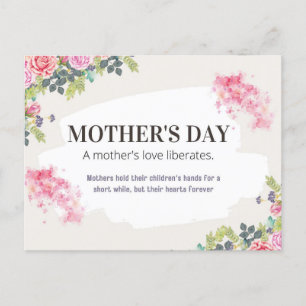 Cartão Postal De Festividades Blooms of Love: Digital Saudações para a Mãe