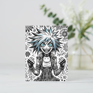 Cartão Postal De Festividades blu_eye original de arte animada animada