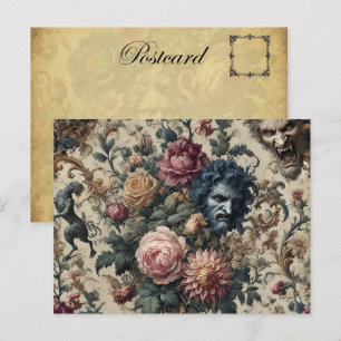 Cartão Postal De Festividades Blue Moon Grimoire - Vitoriano Gótico