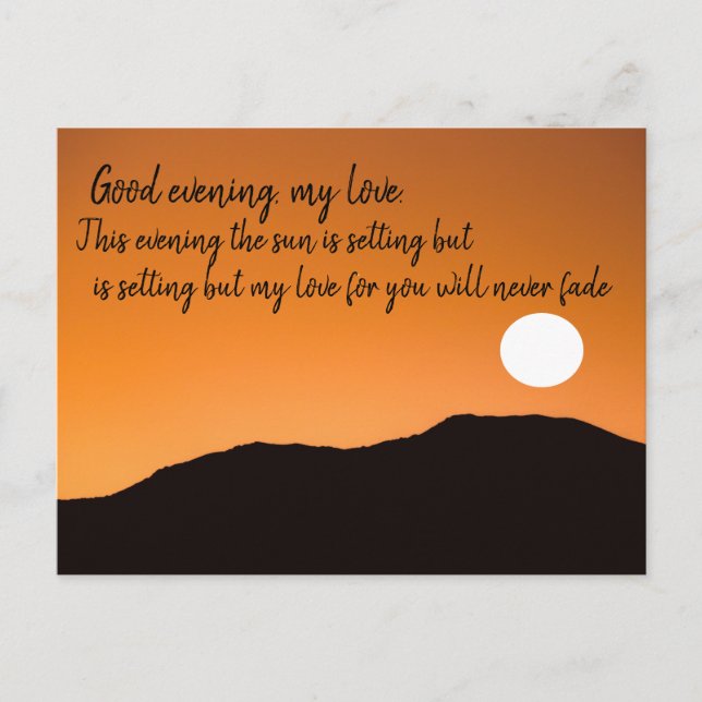 Cartão Postal De Festividades boa noite (Frente)