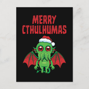 Cartão Postal De Festividades Boas Festas Cthulhumas