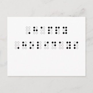 Cartão Postal De Festividades Boas festas em Braille