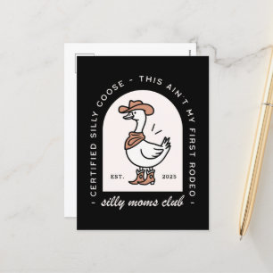 Cartão Postal De Festividades Bobo-ganso mãe mama cowboy retro