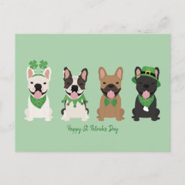 Cartão Postal De Festividades Bois Franceses de Dia de São Patrício Feliz
