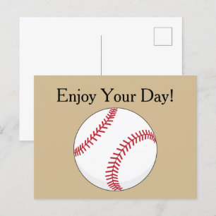 Cartão Postal De Festividades Bola de Baseball Personalizar