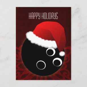 Cartão Postal De Festividades bola de boliche Saudação de feriado