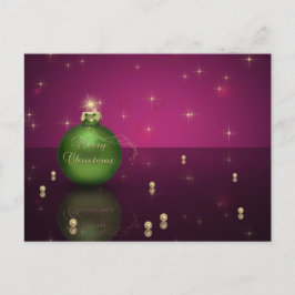 Cartão Postal De Festividades Bola de Natal Feliz