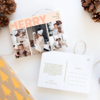 Bold Modern Coral Feliz Ano na Revisão Cinco Foto