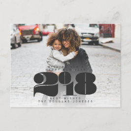 CARTÃO POSTAL DE FESTIVIDADES BOLD NEW YEAR