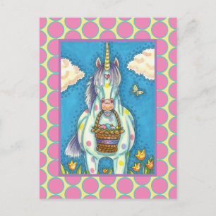 CARTÃO POSTAL DE FESTIVIDADES BOLINHAS UNICORN E LESTE OVINO BASKET, FANTASIA