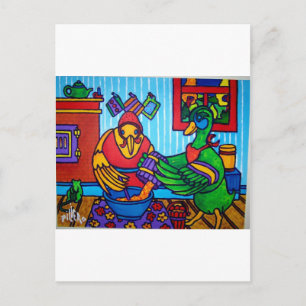 Cartão Postal De Festividades Bolo de Natal de Piliero