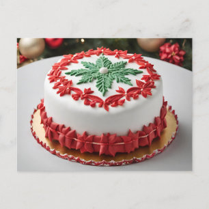 Cartão Postal De Festividades Bolo Feliz de Natal