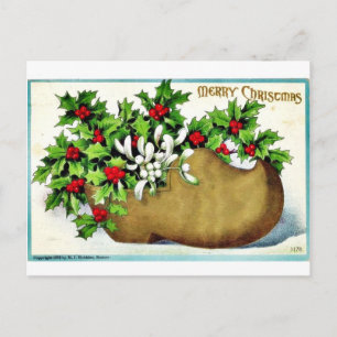 Cartão Postal De Festividades Bom e velho Natal