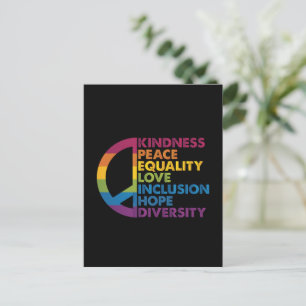 Cartão Postal De Festividades Bondade Paz Igualdade Amor Inclusão Esperança Dive