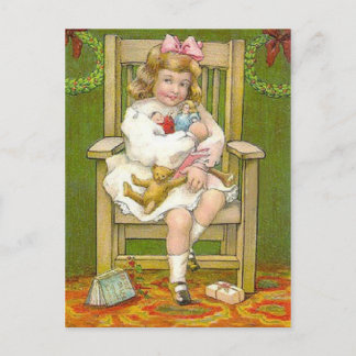 Cartão Postal De Festividades Bonecas de Natal