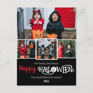 Cartão Postal De Festividades Boo abóbora jack-o-lanterna Feliz Halloween 4 Foto