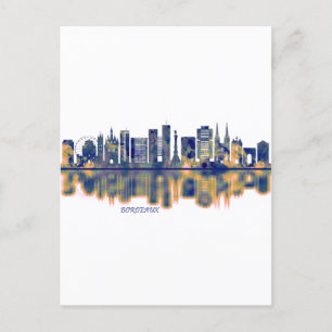 Cartão Postal De Festividades Bordeaux Skyline