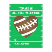 Boy's Football Valentine Classroom Exchange