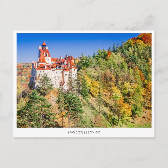 Cartão Postal De Festividades Bran Castle, Transilvânia, Romênia (Frente)