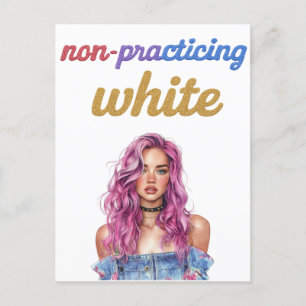 Cartão Postal De Festividades Branco não praticante