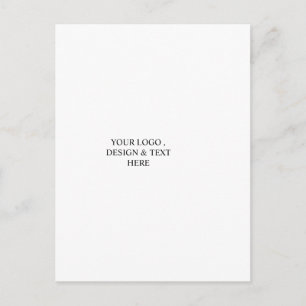 Cartão Postal De Festividades Branco Personalizado – Seu Logotipo e Texto Aqui