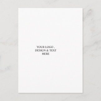 Cartão Postal De Festividades Branco Personalizado – Seu Logotipo e Texto Aqui