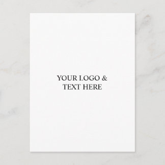 Cartão Postal De Festividades Branco Personalizado – Seu Logotipo e Texto Aqui