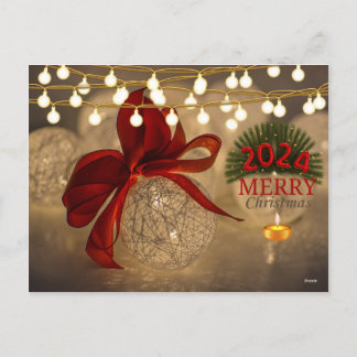 Cartão Postal De Festividades Brilho Aconchegante do Natal 2024