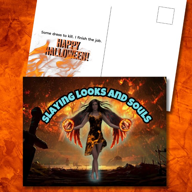 Cartão Postal De Festividades Brincando no Dia das Bruxas (Criador carregado)