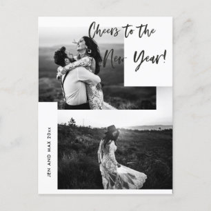 Cartão Postal De Festividades Brinde ao Ano Novo Duas Foto