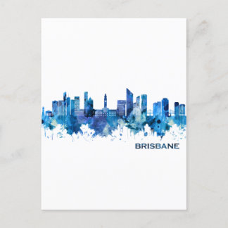 Cartão Postal De Festividades Brisbane Austrália Skyline Blue