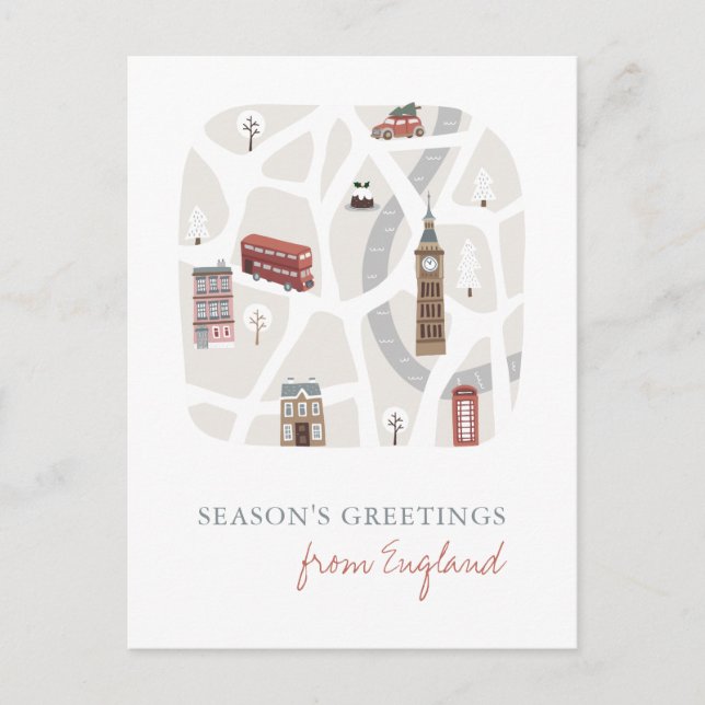 Cartão Postal De Festividades British Seasons Saudações (Frente)