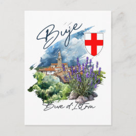 Cartão Postal De Festividades Buje Croácia