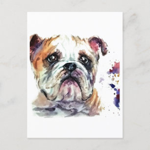 Cartão Postal De Festividades Buldogue