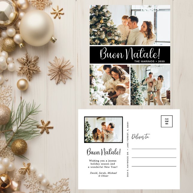 Cartão Postal De Festividades Buon Natale 4 Foto (Criador carregado)