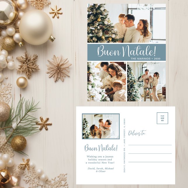 Cartão Postal De Festividades Buon Natale 4 Foto (Criador carregado)