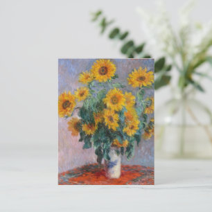 Cartão Postal De Festividades Buquê de girassóis - Monet