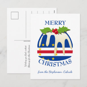 Cartão Postal De Festividades CABO VERDE Cabo Pudim de Ameixa Festivo Natal