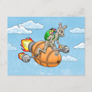 Cartão Postal De Festividades Caça de Ovo do Rocket Bunny
