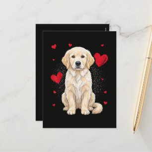 Cartão Postal De Festividades Cachorro Cute English Cream Golden Retriever