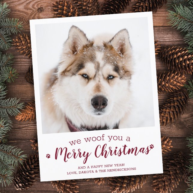 Cartão Postal De Festividades Cachorro de Fotos de Pet Personalizado Moderno Dur (Criador carregado)
