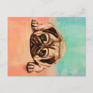 Cartão Postal De Festividades Cachorro de Pug | Cute Pug Lover