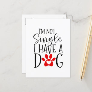 Cartão Postal De Festividades Cachorro engraçado ama anti-Valentine