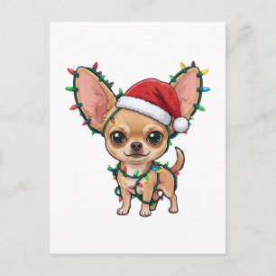 Cartão Postal De Festividades Cachorro-quente Chihuahua Usando uma Suéter de Nat