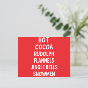 Cartão Postal De Festividades Cachorro Quente Rudolph Flanel Jingle Bells Papai 