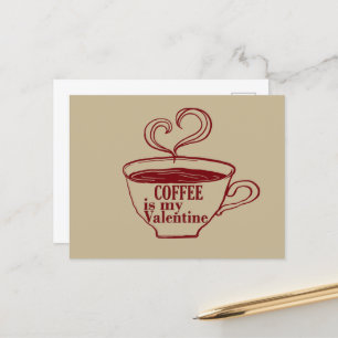 Cartão Postal De Festividades café é meu dia de os namorados namorados